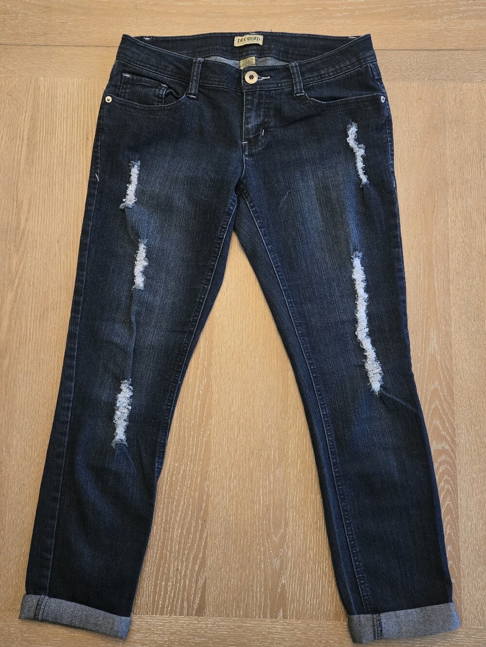 Decoded Distressed Dark Wash Women's Jeans